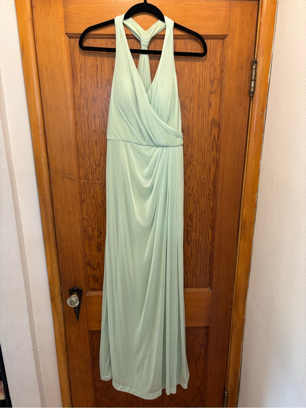 Women’s Sage Green Halter Bridesmaid Dress